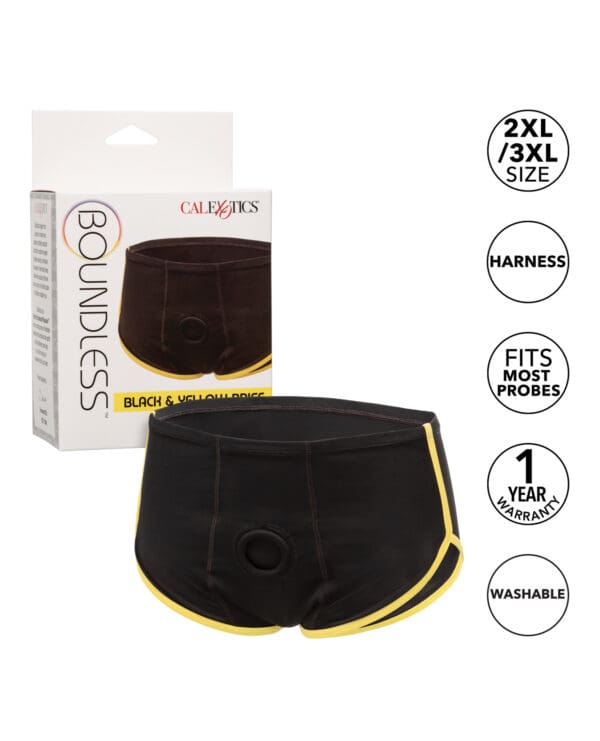 Boundless Boxer Brief - Black/Yellow 2XL/3XL - Image 5