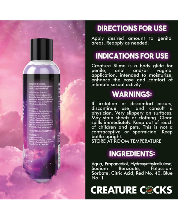 Creature Cocks - Creature Slime Purple Slime Water-Based Lubricant 8oz - Image 4