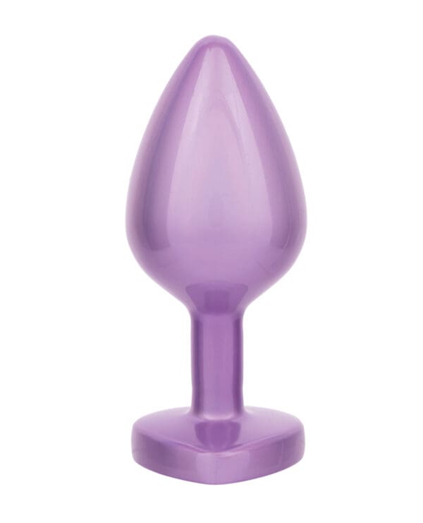 Jewel Amethyst Heart Butt Plug - Large, Purple - Image 2