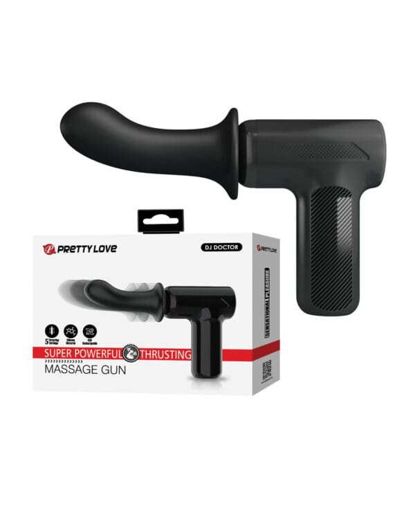 Pretty Love DJ DoctorThrusting Gun Massager - Black