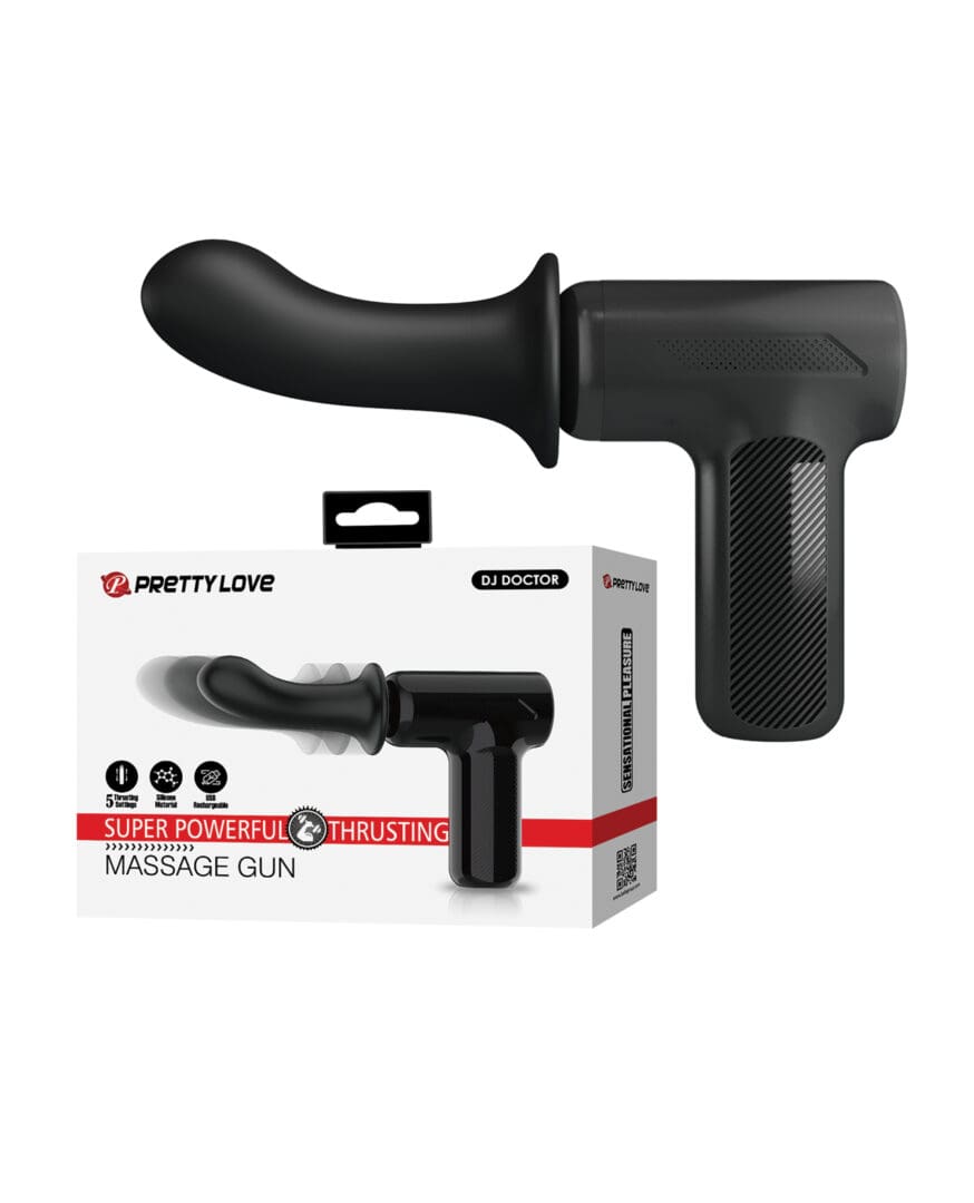 Pretty Love DJ DoctorThrusting Gun Massager - Black