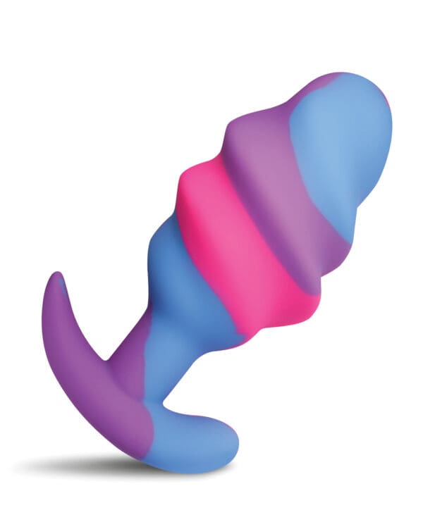 Creature Cocks - Unicorn Swirl Silicone Butt Plug - Large - Image 2