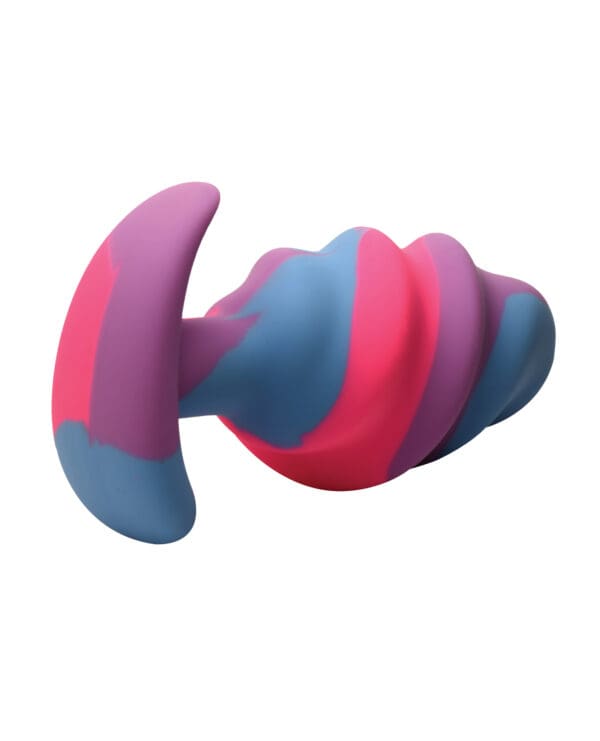 Creature Cocks - Unicorn Swirl Silicone Butt Plug - Large - Image 3
