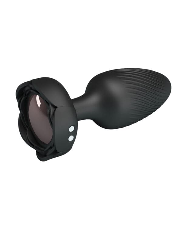 Pretty Love Osborn Medium Butt Plug w/Multi Color Bottom Light - Black - Image 4