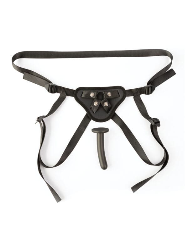 Sei Mio Perfectly Pegged Beginners Strap-On Harness & 5" Dildo - Black - Image 3