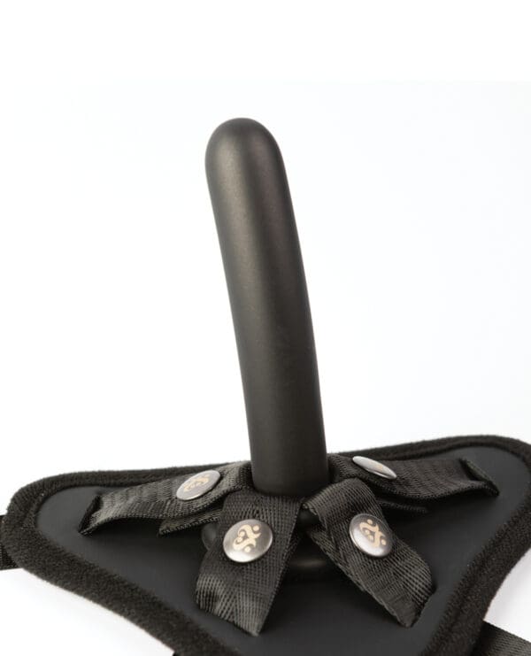 Sei Mio Perfectly Pegged Beginners Strap-On Harness & 5" Dildo - Black - Image 4