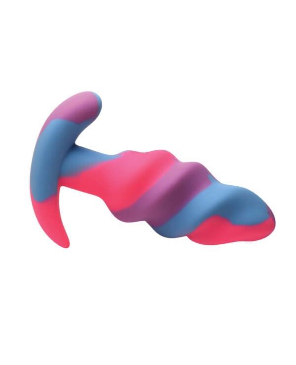 Creature Cocks - Unicorn Swirl Silicone Butt Plug - Small - Image 3