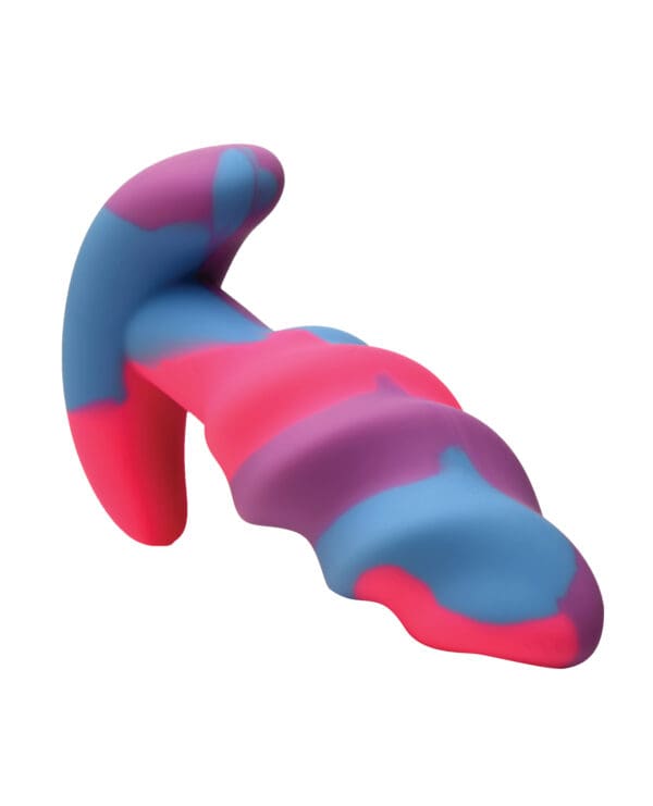 Creature Cocks - Unicorn Swirl Silicone Butt Plug - Small - Image 5
