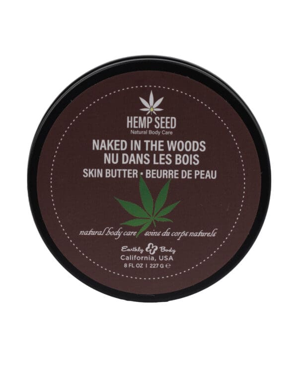 Earthly Body Hemp Seed Skin Butter - 8 oz Jar Naked in the Woods - Image 2