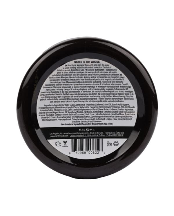Earthly Body Hemp Seed Skin Butter - 8 oz Jar Naked in the Woods - Image 3