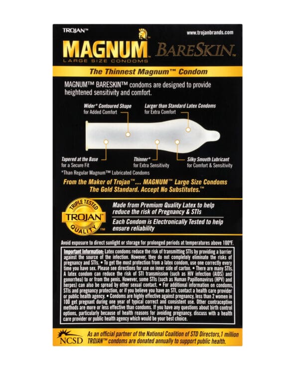 Trojan Magnum Bareskin Condoms - Box of 10 - Image 3