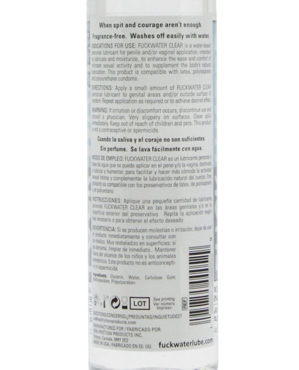 Fuck Water Clear H2O - 4 oz Bottle - Image 2