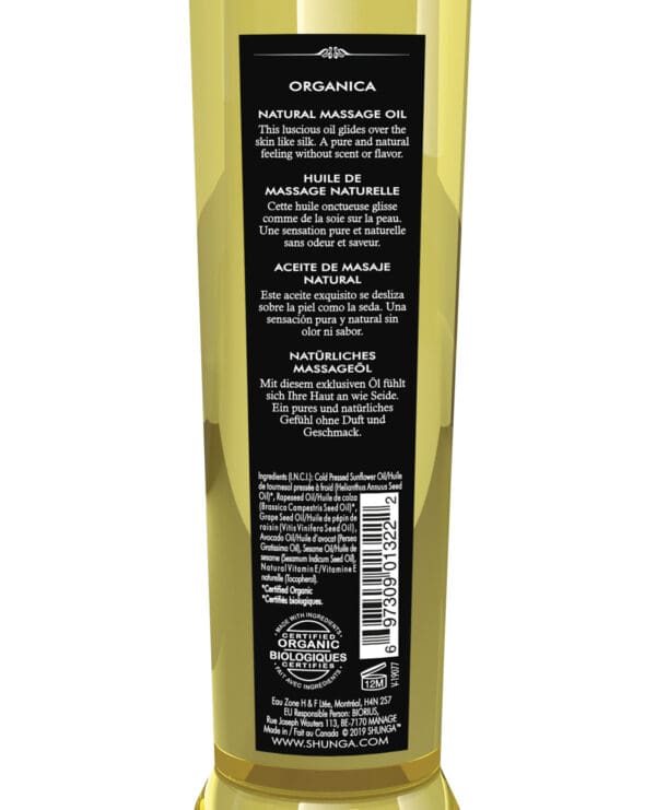 Shunga Organica Kissable Massage Oil - 8 oz Natural - Image 2