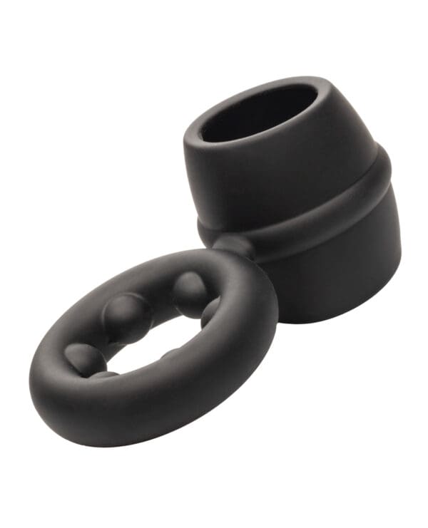 Alpha Liquid Silicone Dual Magnum Ring - Black - Image 4
