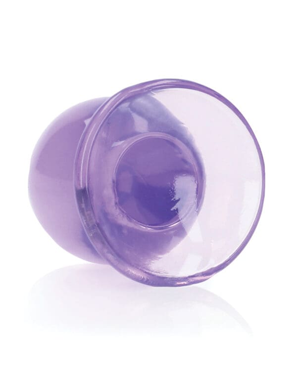 Shots RealRock Crystal Clear 3.5" Anal Plug - Purple - Image 3