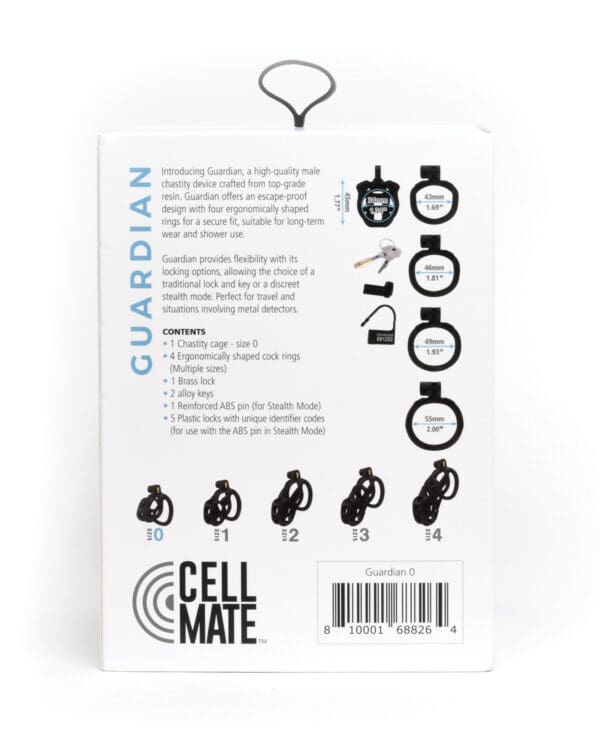 Sport Fucker Cellmate Guardian Chastity Cage - Size 0 Black - Image 4