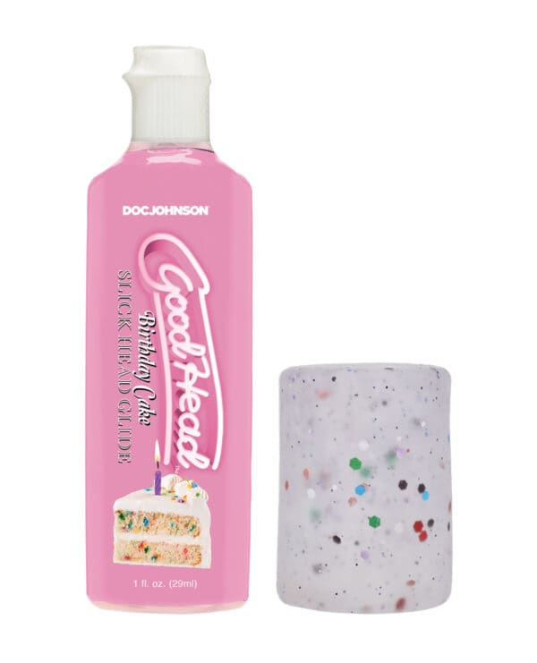 GoodHead Birthday Cake Blowjob Set Includes Stroker & Slick Head Glide - 1 oz Bottle Birthday Cake - Image 2