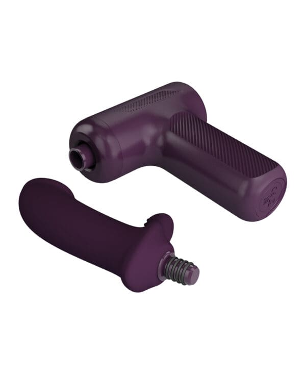 Pretty DJ Scholar Love Dual Thrusting Gun Massager - Purple - Image 4