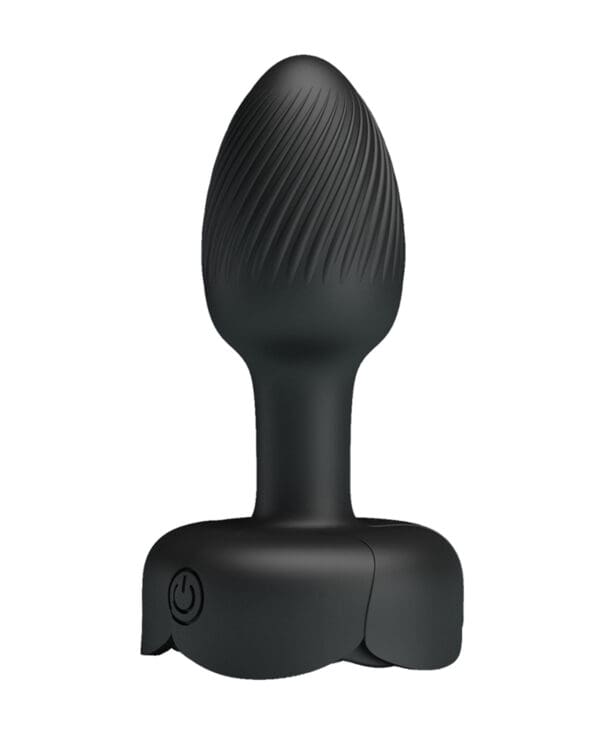 Pretty Love Olman Small Butt Plug w/Multi Color Bottom Light - Black - Image 2