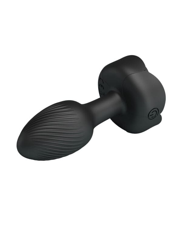 Pretty Love Olman Small Butt Plug w/Multi Color Bottom Light - Black - Image 3