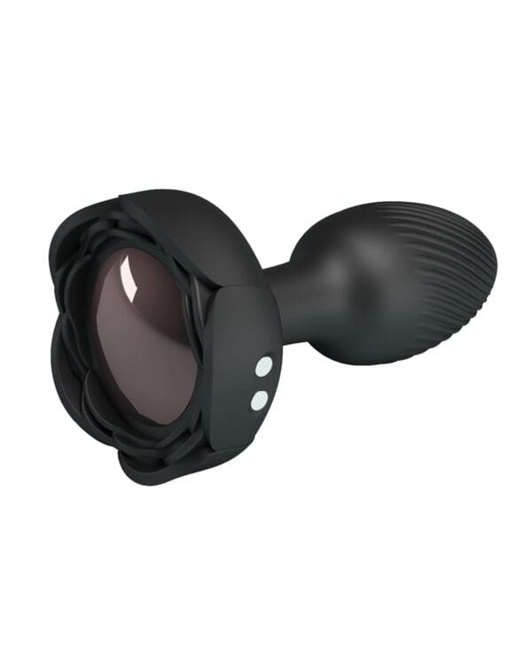 Pretty Love Olman Small Butt Plug w/Multi Color Bottom Light - Black - Image 4