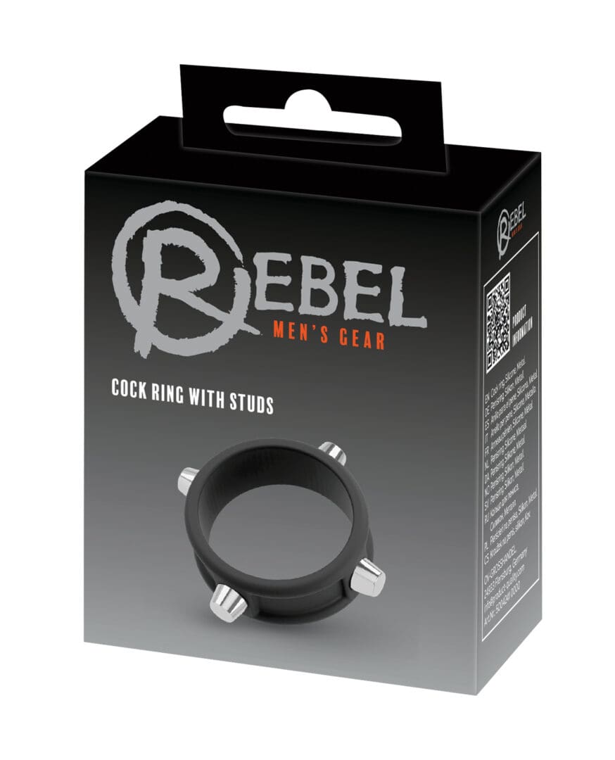 Rebel Cock Ring w/Stubs - Black