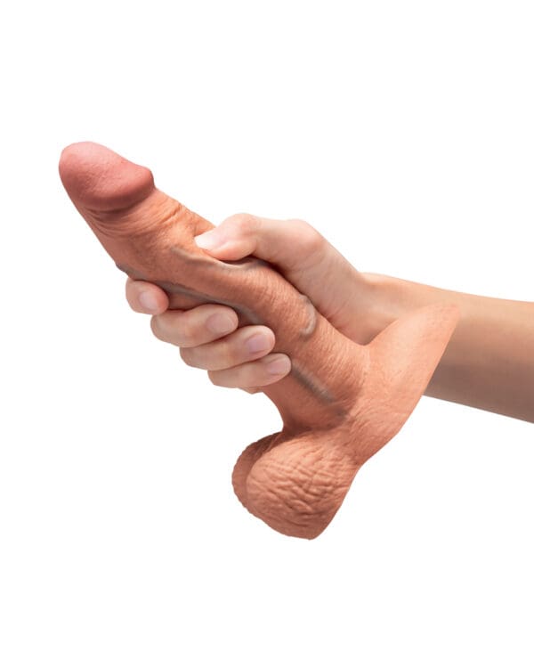 b-Vibe Slipskin 7" Girthy - Mocha - Image 5