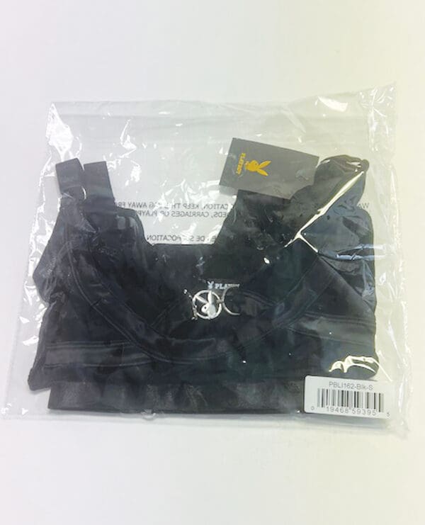 Playboy Bunny Charm Mesh Bralette w/Thong 2 pc Set - Black 2X - Image 3