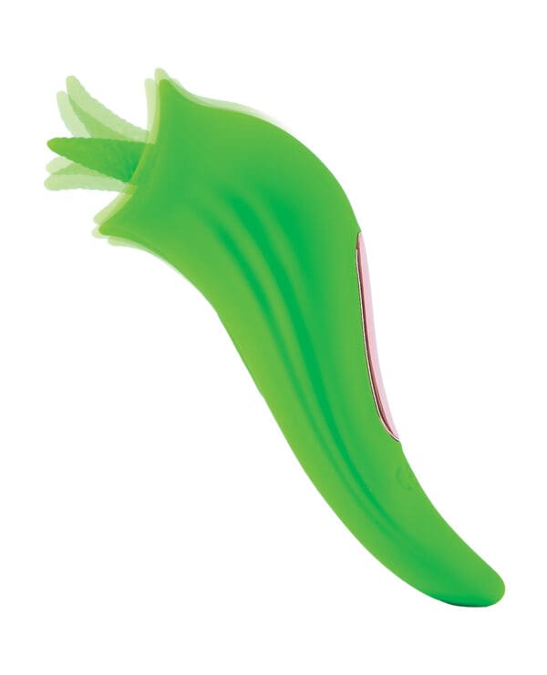 Space Starburst Clitoral Licking Vibe - Neon Green - Image 3