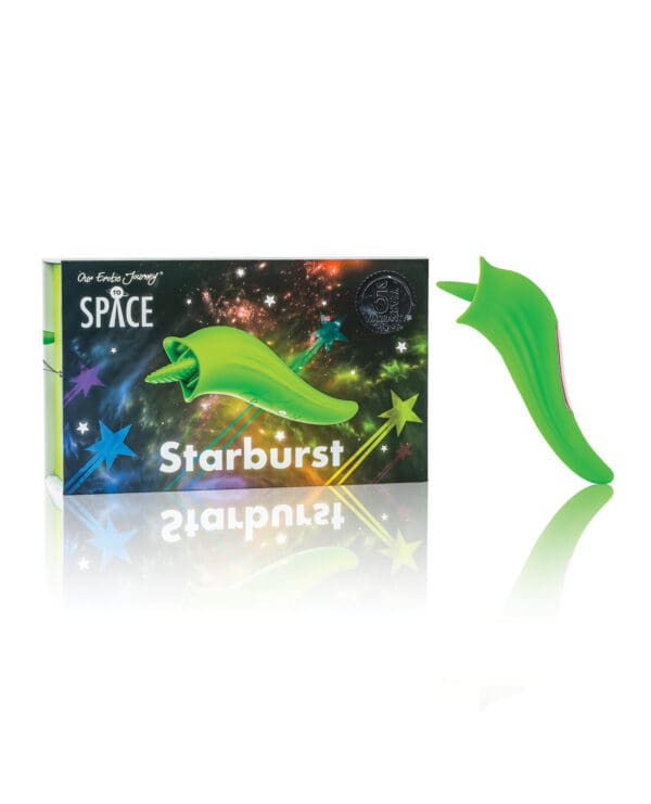 Space Starburst Clitoral Licking Vibe - Neon Green - Image 5