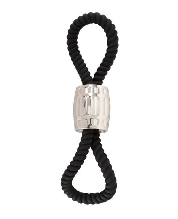 Rebel Two Loop Heavy Rope Cock Lasso - Black - Image 2