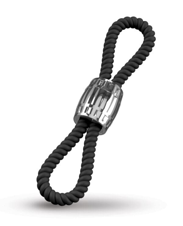Rebel Two Loop Heavy Rope Cock Lasso - Black - Image 3