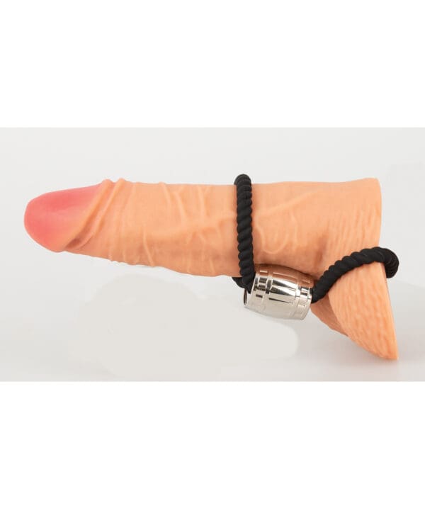 Rebel Two Loop Heavy Rope Cock Lasso - Black - Image 5