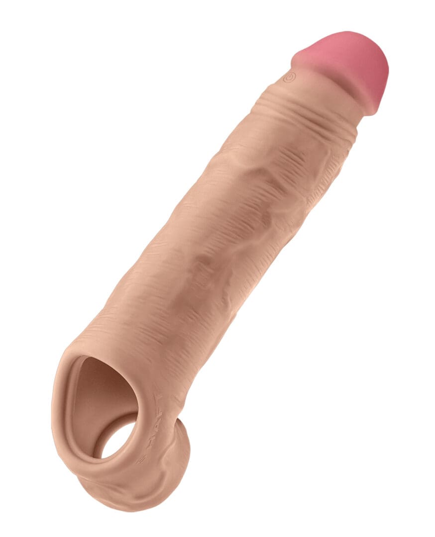 Shaft Flexskin Liquid Silicone 8.8" Vibrating Sheath - Pine