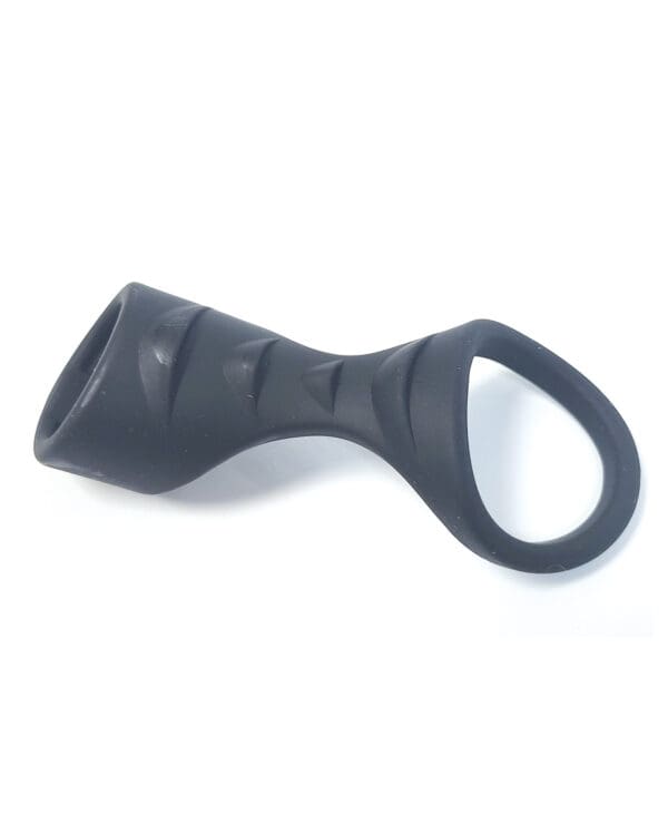 Spartacus Liquid Silicone Cock and Ball Sheath - Black - Image 3