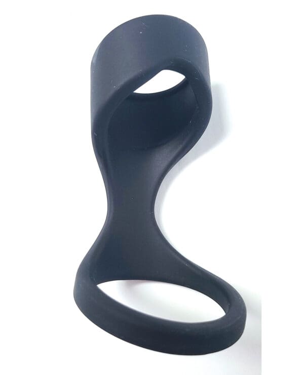Spartacus Liquid Silicone Cock and Ball Sheath - Black - Image 4