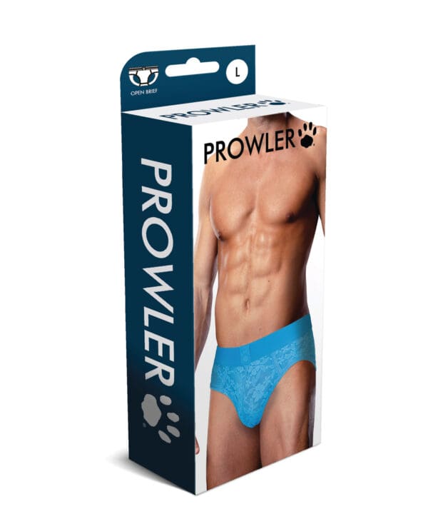 Prowler Lace Open Back Brief - Blue LG - Image 3
