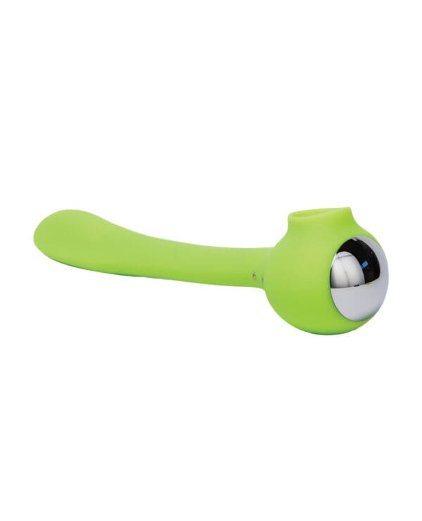 Space Lunar Licker Bendable Clitoral & G-Spot Vibe - Neon Green - Image 4