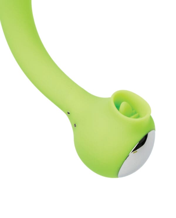 Space Lunar Licker Bendable Clitoral & G-Spot Vibe - Neon Green - Image 5