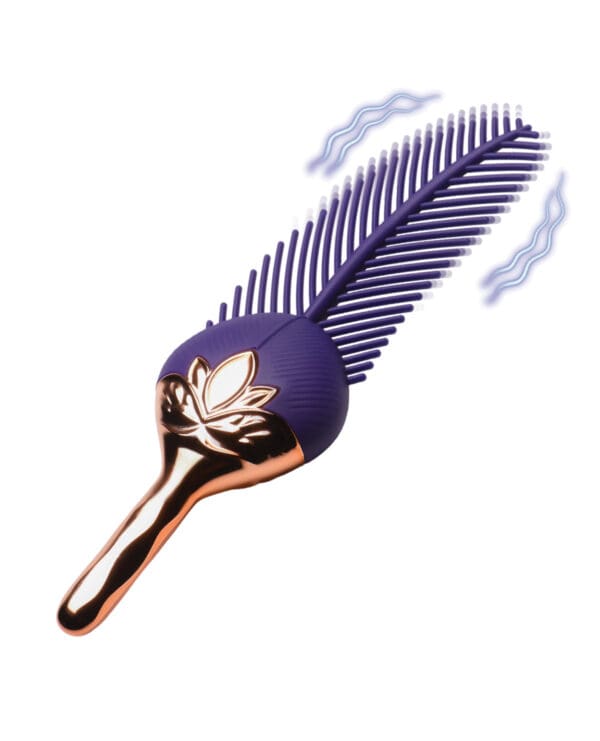 Master Series The Tickler Vibrating Silicone Feather Tickler - Image 3