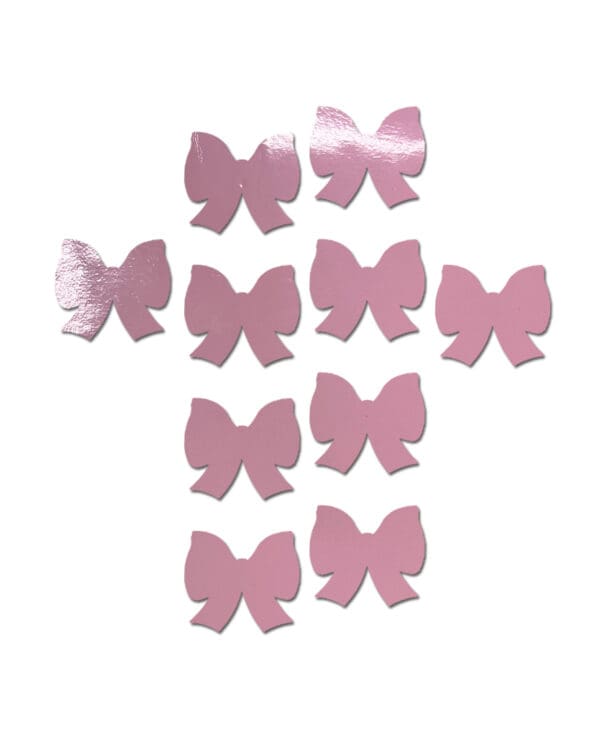 Pastease Mini Faux Leather Bows - Baby Pink Pack of 8 - Image 2