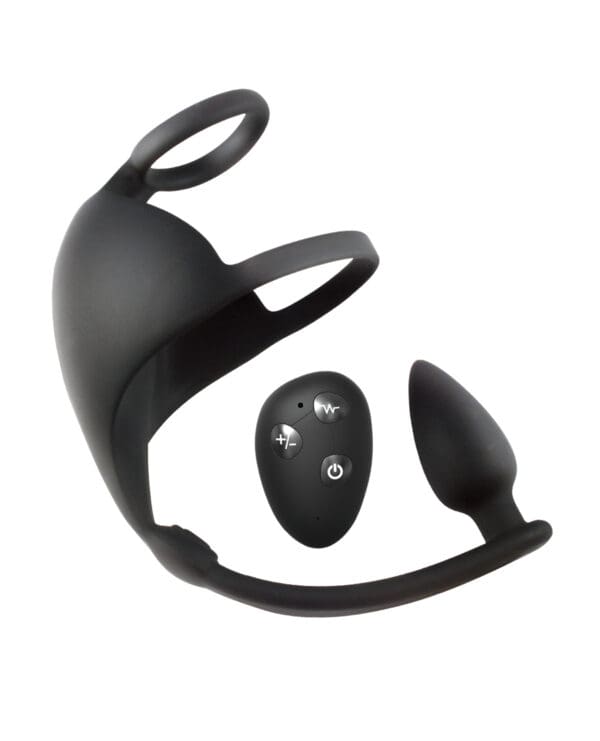 Magic Scrotum Massager Plus w/Remote Control - Black - Image 2