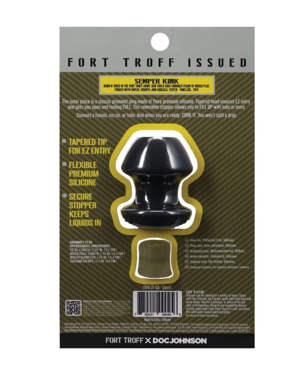 Fort Troff Kum Keeper Anal Plug - Small, Black - Image 5