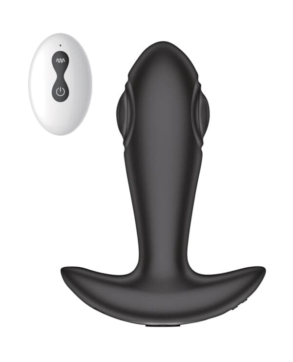 Atomic Tapping Anal Plug w/Remote Control - Black - Image 2