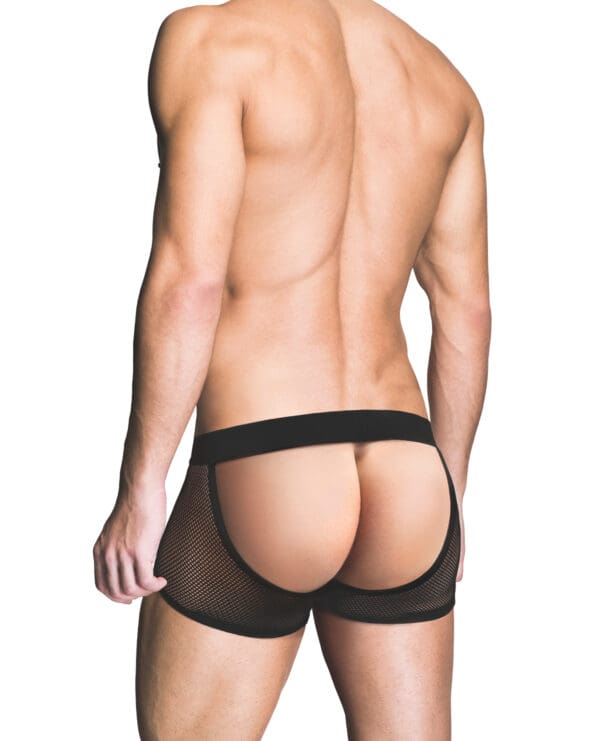 Prowler RED Fishnet Ass-less Trunk - Black XL - Image 2