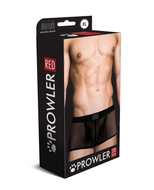 Prowler RED Fishnet Ass-less Trunk - Black XL - Image 3