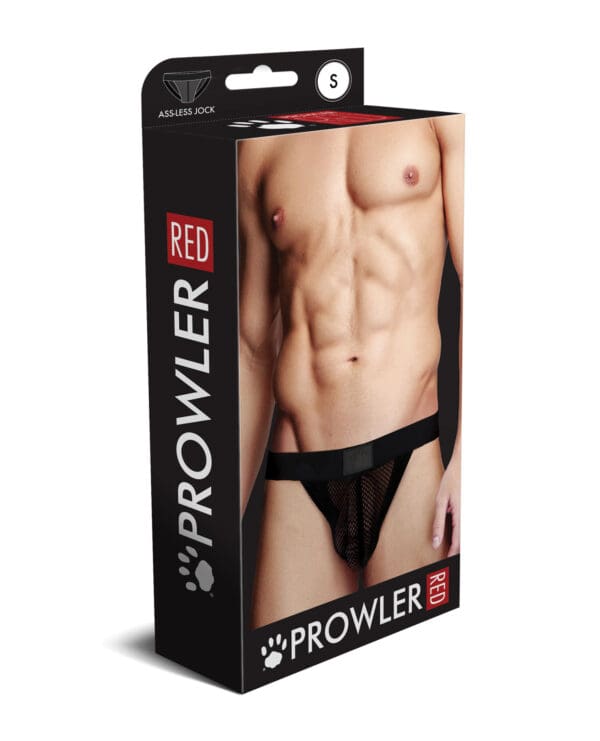 Prowler RED Fishnet Ass-less Jock - Black SM - Image 3