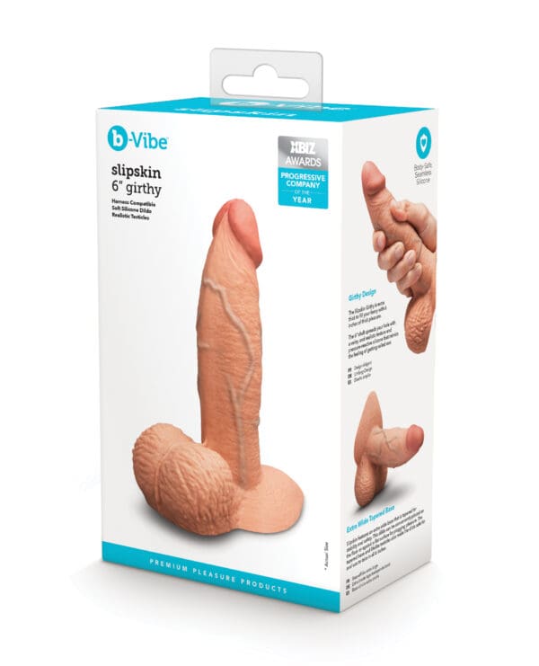 b-Vibe Slipskin 6" Girthy - Mocha