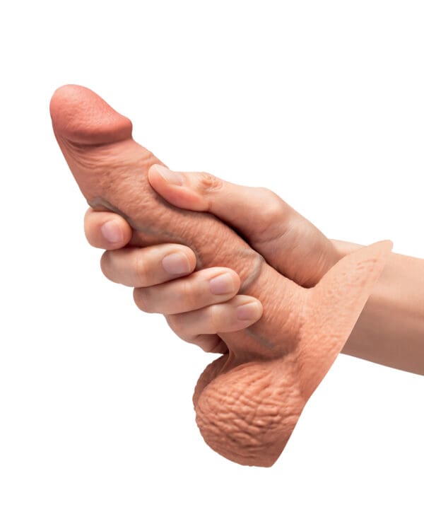 b-Vibe Slipskin 6" Girthy - Mocha - Image 5