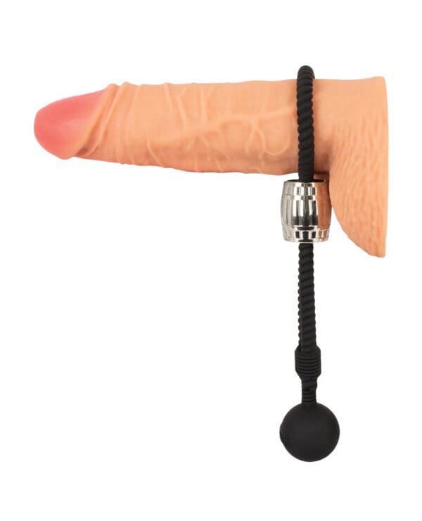 Rebel Heavy Rope Cock Lasso w/Ball - Black - Image 4